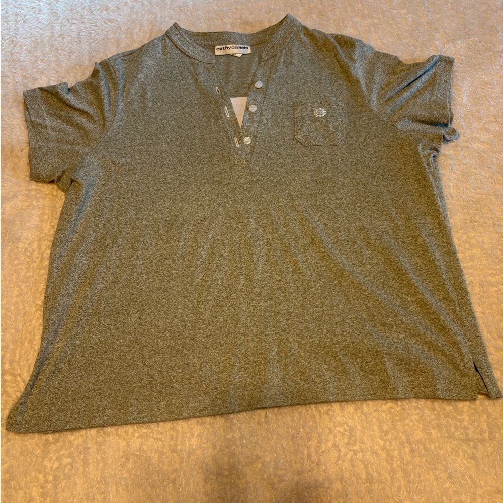 Cathy Daniels Gray Short Sleeve Tee